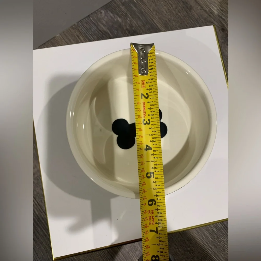 PetRageous Vintage Look Ceramic Dog & Cat Water Bowl 3.5-cup Black White